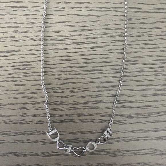 Dior Jewelry - Christian Dior Silver Dior Heart Necklace